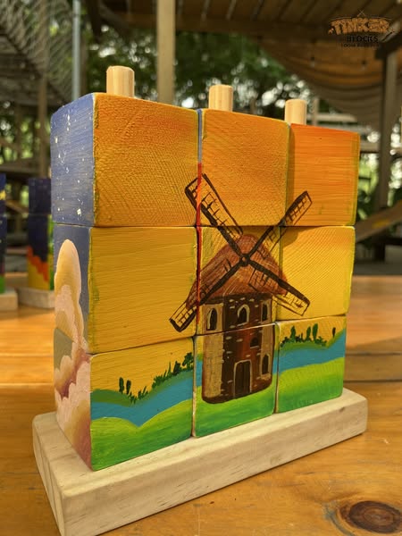 Khối gỗ lắp ráp theo hình (9 chi tiết vẽ tay) - Hình ảnh 6