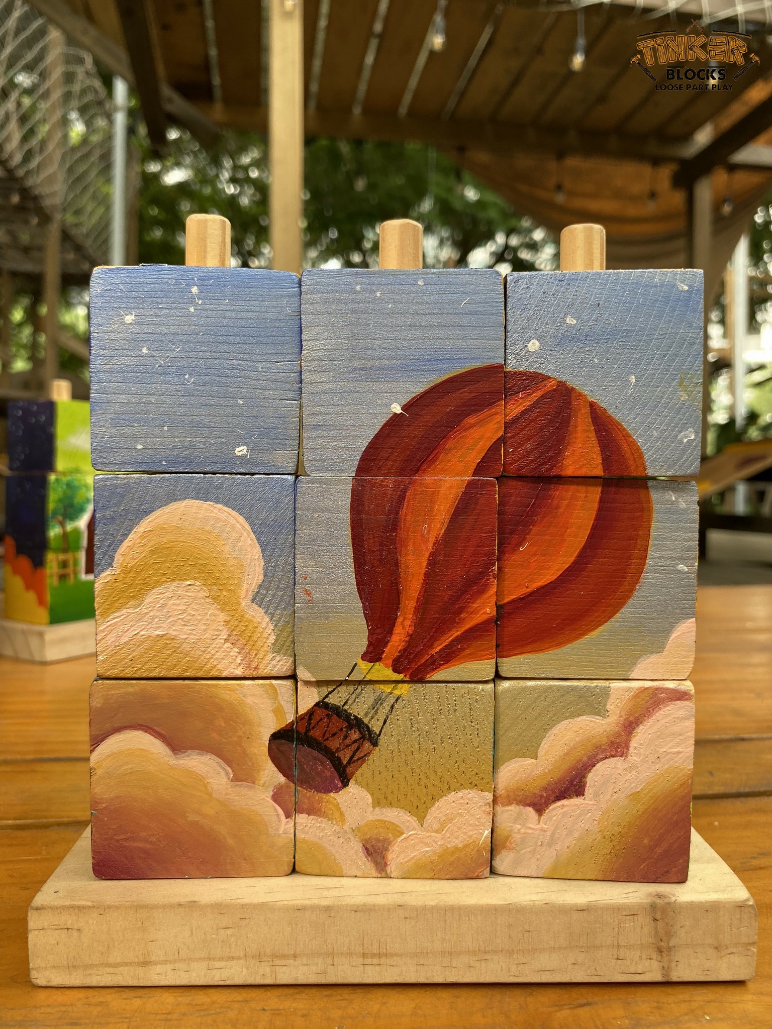 Khối gỗ lắp ráp theo hình (9 chi tiết vẽ tay) - Hình ảnh 5