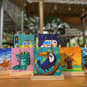 Khối gỗ lắp ráp theo hình (9 chi tiết vẽ tay)