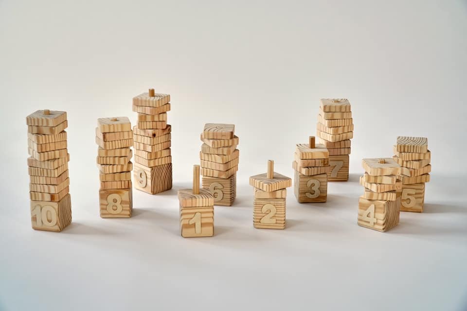 Bộ khối gỗ đếm từ số 1-10