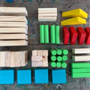 Bộ xếp hình gỗ màu sắc (53 chi tiết)