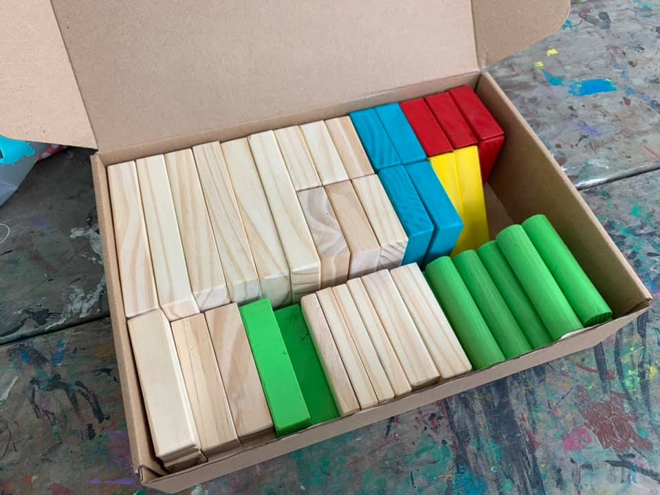 Bộ xếp hình gỗ màu sắc (53 chi tiết) - Hình ảnh 6