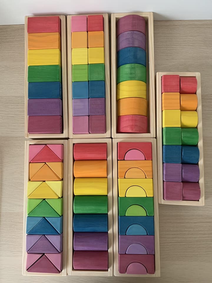 Khối lăng trụ mini (14 khối/khay)