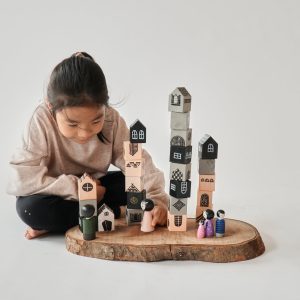 Set gỗ vẽ nhà (17 khối - không bao gồm đế)