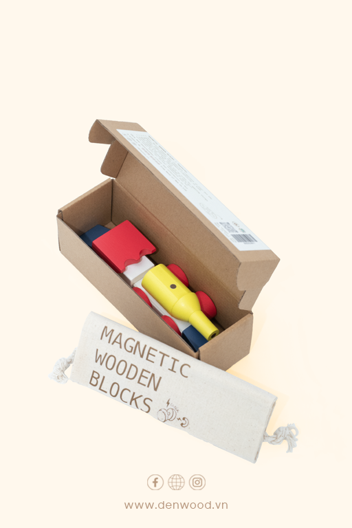 Gỗ nam châm biến hình - Bộ xe biến hình